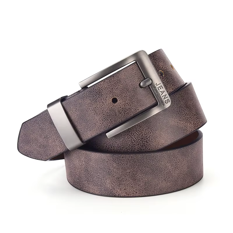 Ceinture en cuir PU pour hommes, de haute qualité, avec boucle ardillon en métal, pour loisirs et af