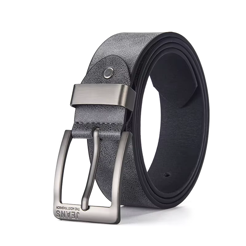 Ceinture en cuir PU pour hommes, de haute qualité, avec boucle ardillon en métal, pour loisirs et af