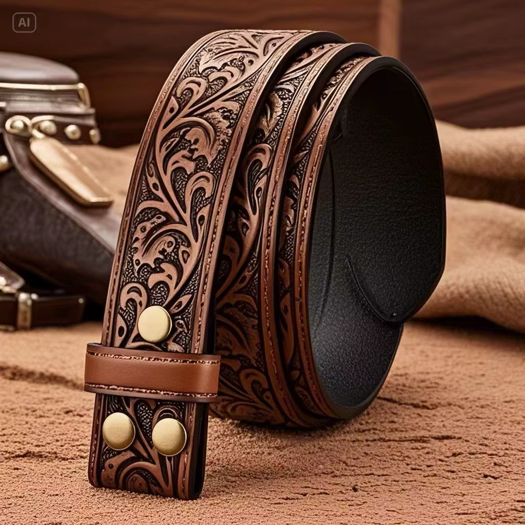 Ceinture rétro en cuir véritable pour hommes et femmes, en cuir de vache pur gaufré, ceintures nosta