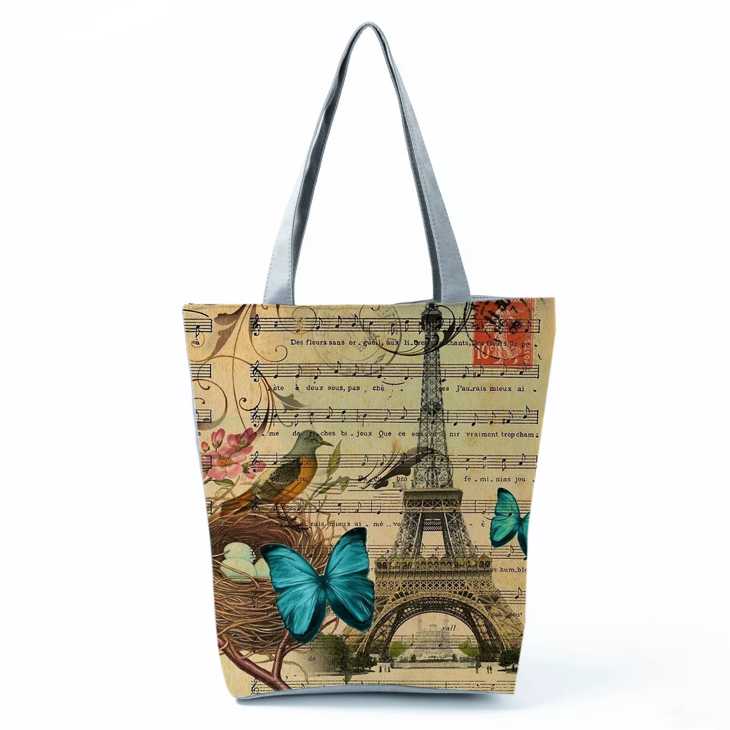 Sac à provisions imprimé tour Eiffel pour femme, sac à main, sac à main, cadeau Big Ben, sac initié,