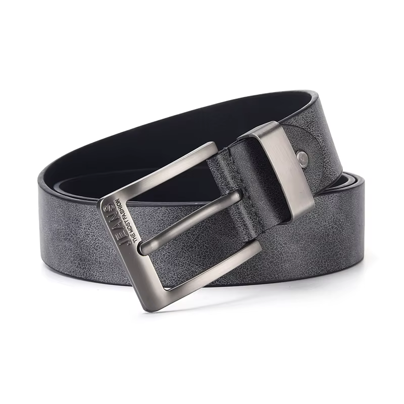 Ceinture en cuir PU pour hommes, de haute qualité, avec boucle ardillon en métal, pour loisirs et af