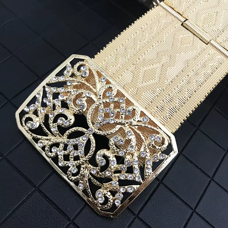 Ceinture en métal sculptée Vintage pour femmes, élégance fine, chaîne de taille personnalisée, robe