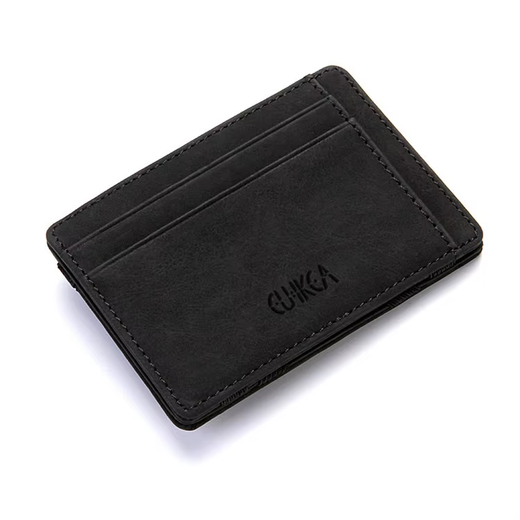 Nouvelle mode mince hommes en cuir magique portefeuille concepteur porte-carte de crédit femmes peti