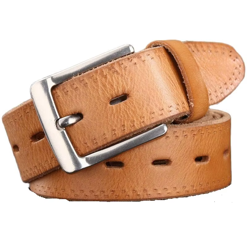 Ceintures de luxe marron pour hommes, grande taille, 100%, cuir de vache véritable, 140 cm, 150, 160