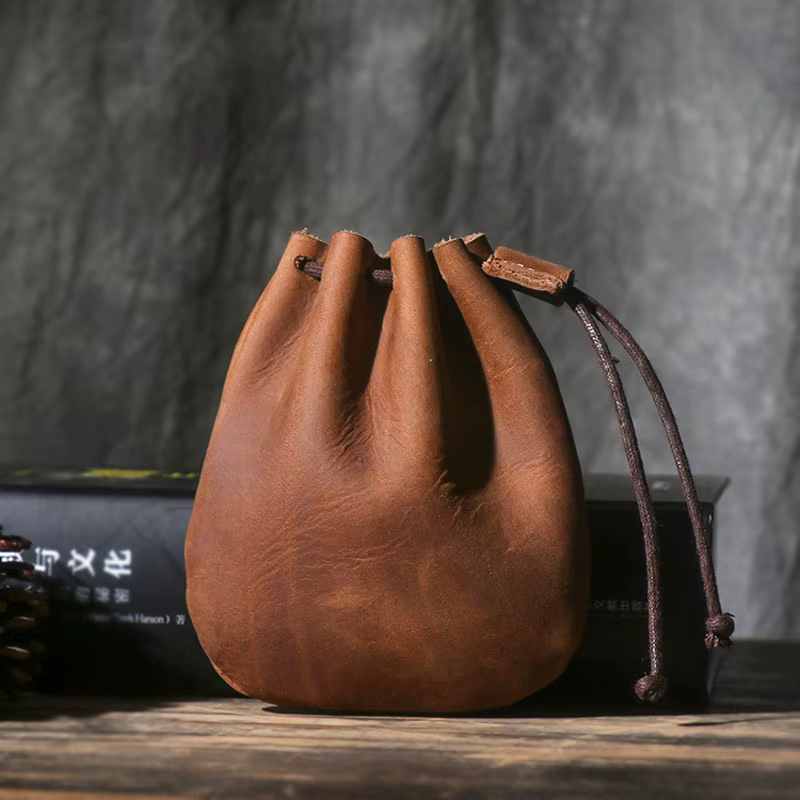 NUPUGOO-Porte-monnaie vintage en cuir véritable pour hommes et femmes, petit portefeuille décontract