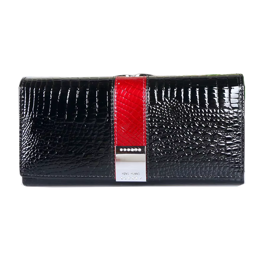 Portefeuille en cuir véritable femmes longs portefeuilles en cuir pour femmes marque de luxe femme s