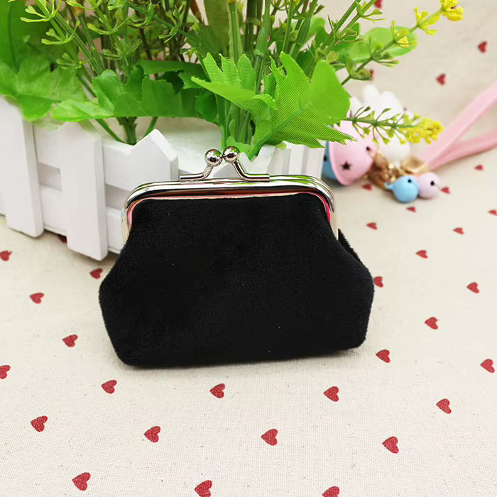 Porte-monnaie en velours côtelé pour femmes, sac d'argent couleur bonbon, petit portefeuille, pochet