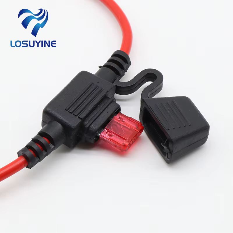 2 pièces étanche Mini petit moyen en ligne porte-fusible automatique 16AWG + 2 pièces inserts de fus