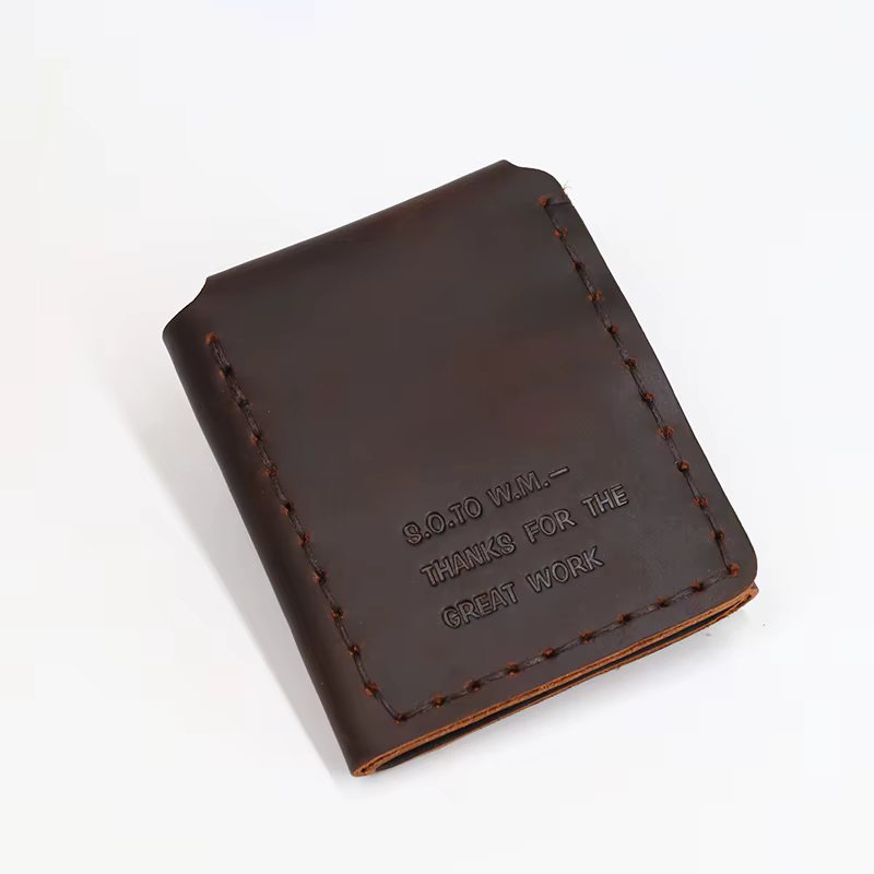 SIMLINE en cuir véritable hommes portefeuille Vintage fait à la main Crazy Horse peau de vache la vi