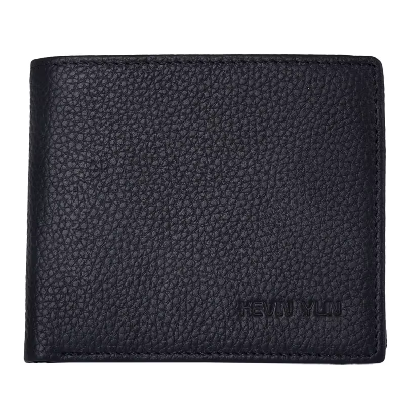 Portefeuilles pour hommes à la mode, en cuir véritable, design court, portefeuille à double rabat po