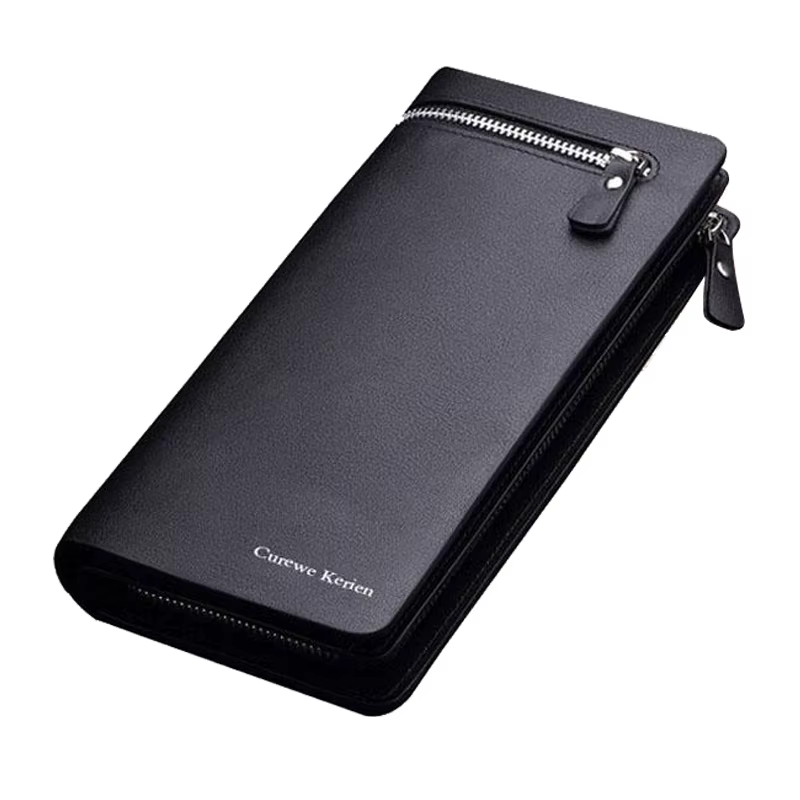 Carewe – porte-monnaie en cuir pour hommes, Long, de styliste, avec poche pour pièces de monnaie, po