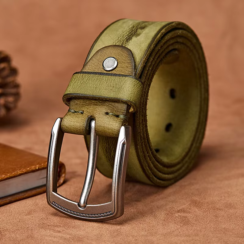 MEDYLA – ceinture en cuir pour hommes, boucle ardillon en alliage, ceintures en cuir avancé pour Jea