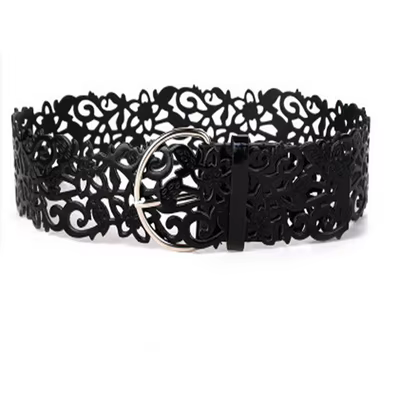Ceinture creuse rétro pour femmes, mode dame, ceinture décorative assortie avec tout, accessoire cad