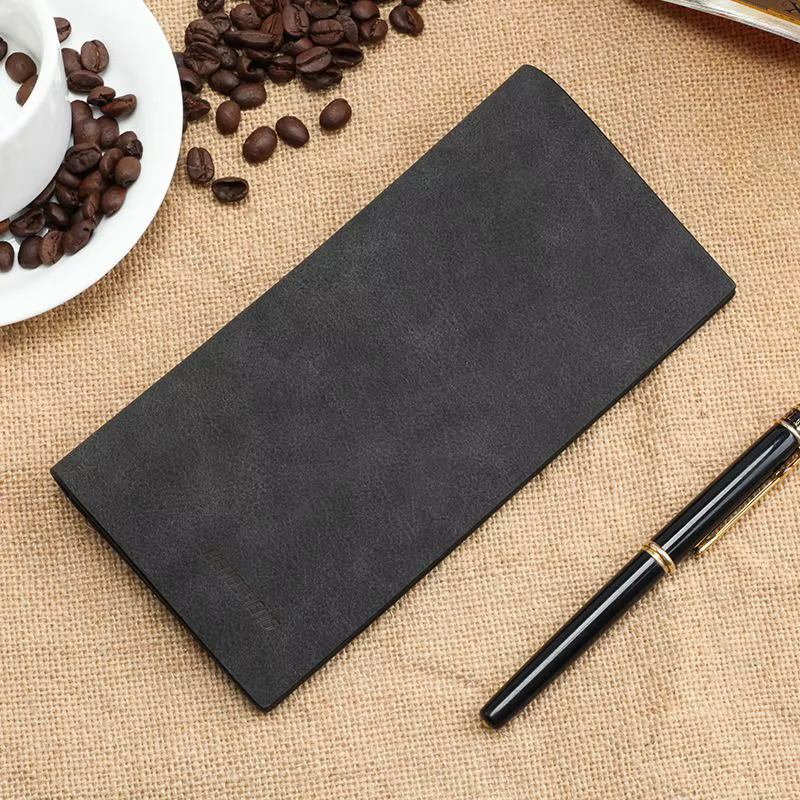 Portefeuille homme mince portefeuille mince en cuir longue pochette homme portefeuilles pour hommes 