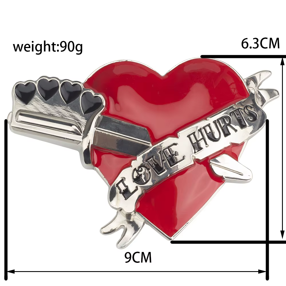 Ceinture en forme de cœur pour femme, boucle 500