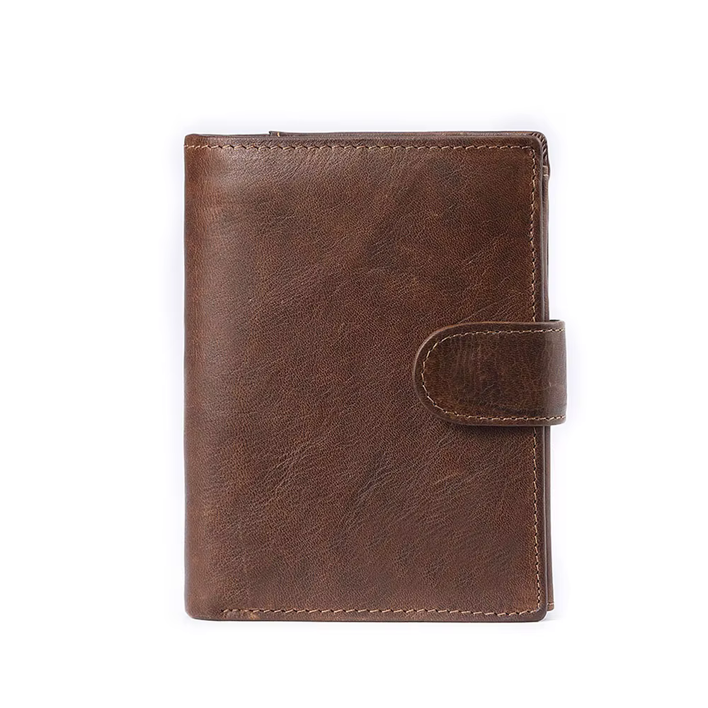 JOGUJOS Crazy Horse cuir hommes portefeuille en cuir véritable hommes portefeuille d'affaires RFID h