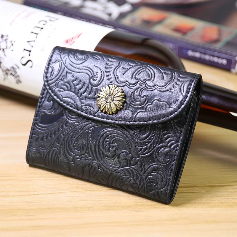 Portefeuille court en cuir véritable pour femme, porte-monnaie Cion, mini porte-cartes, mode