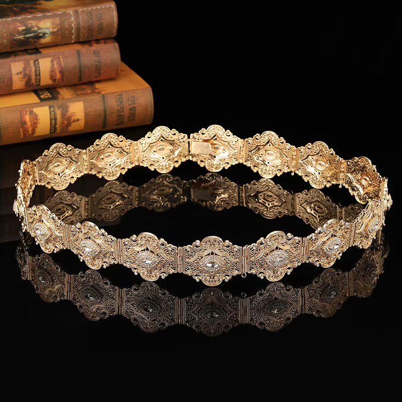 Ceinture de mode pour femmes du Moyen-Orient - Accessoire luxueux de mariage et de banquet de style