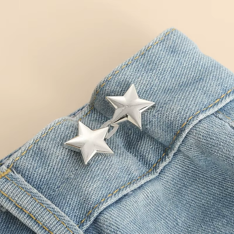 Ceinture Étoile Métallique Ajustable Invisible Sans Couture avec Boucle – Outil de Serrage de Taille