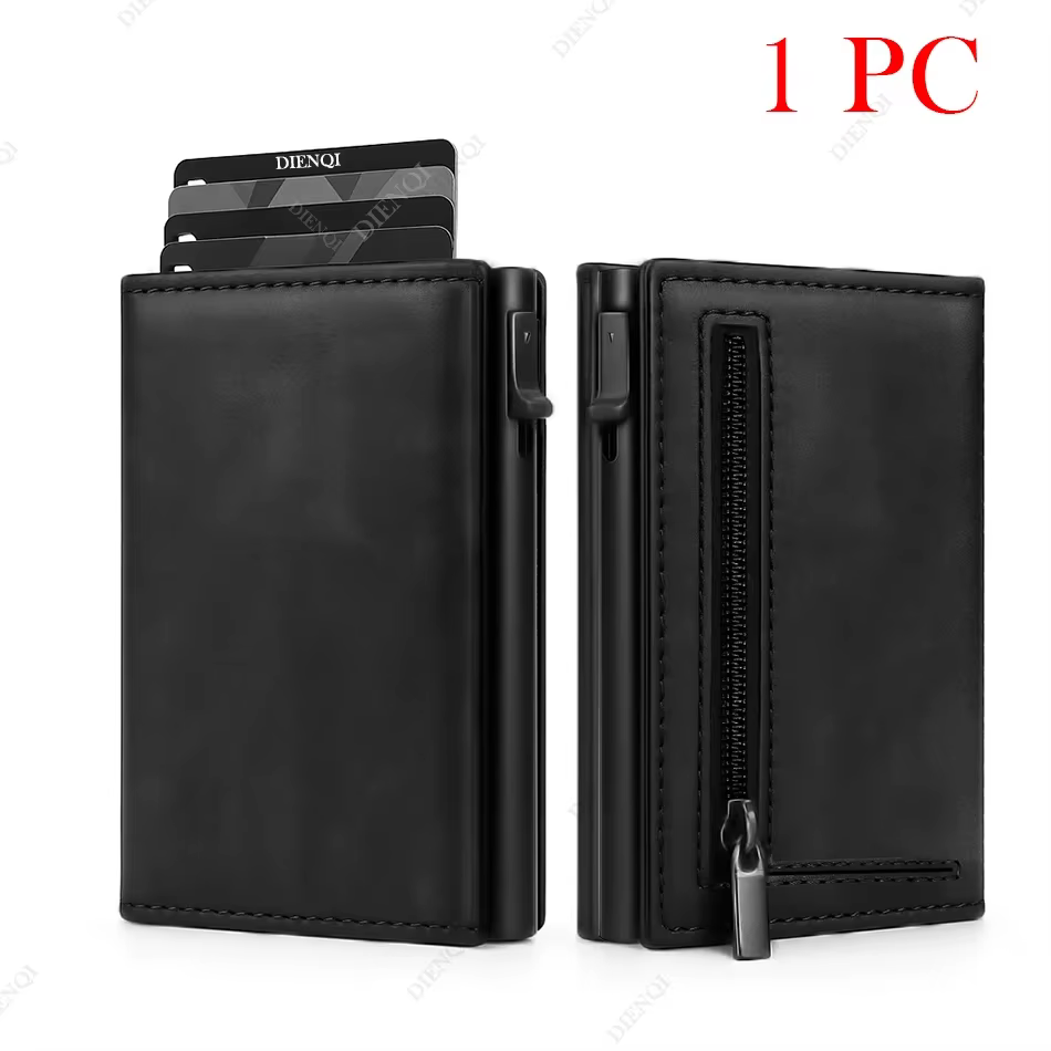 Portefeuille Rfid porte-carte de crédit de luxe porte-carte d'identité d'affaires mince Pop Up métal