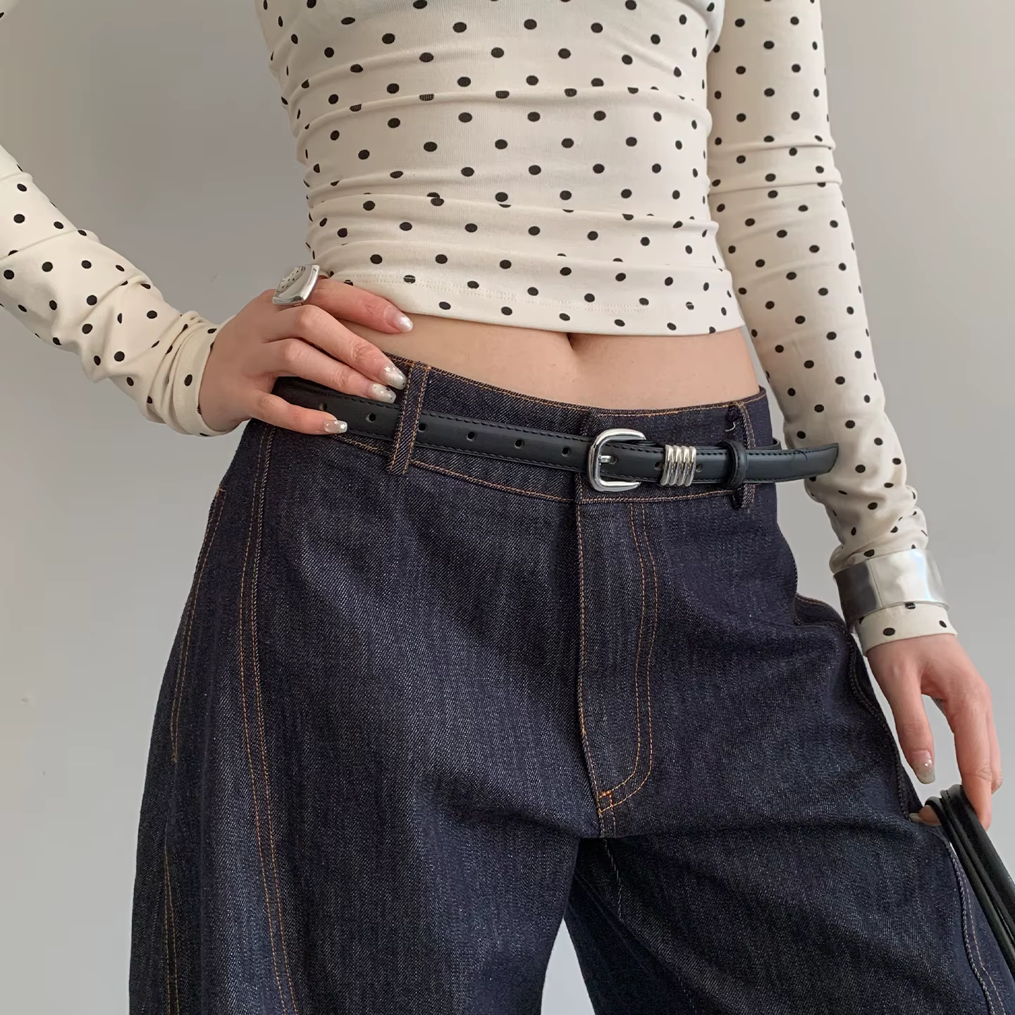 Ceinture en cuir fin avec accessoires de taille pour jupe et jean haut de gamme, ceinture polyvalent