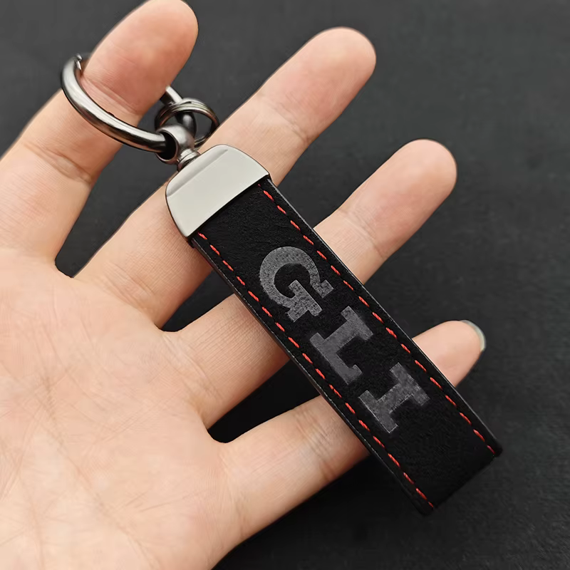 Porte-clés en cuir de luxe de haute qualité pour hommes et femmes, anneaux avec Logo GLI GTD, access