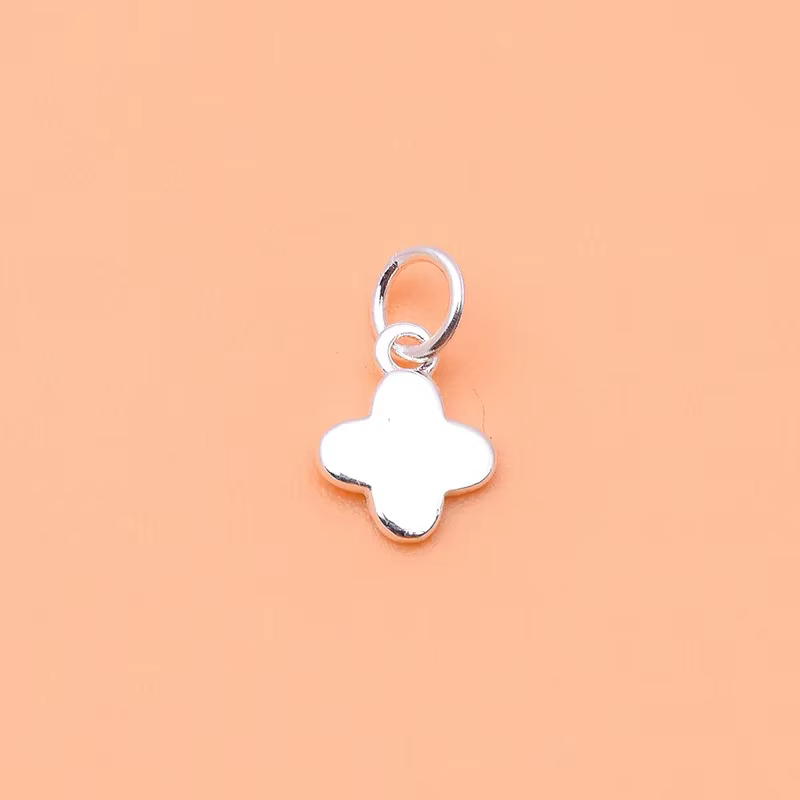 Pendentif en argent sterling 925 plaqué or, 5 pièces, accessoires, pendentif en herbe porte-bonheur,