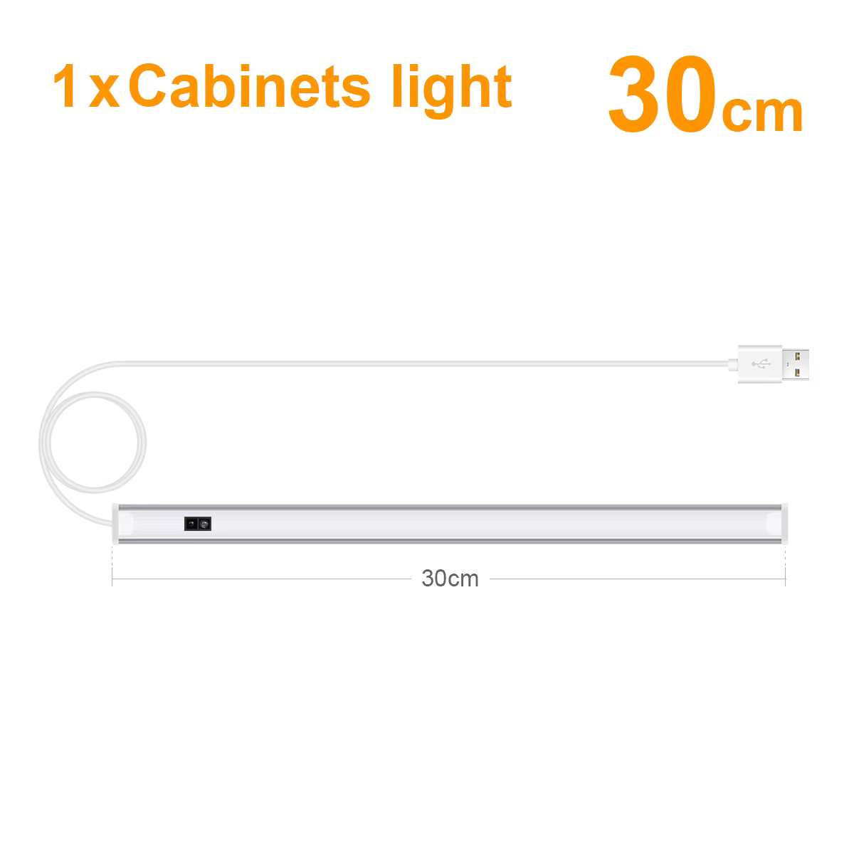 Barre lumineuse LED avec interrupteur à gâchette sans contact à onde manuelle, éclairage sous le com