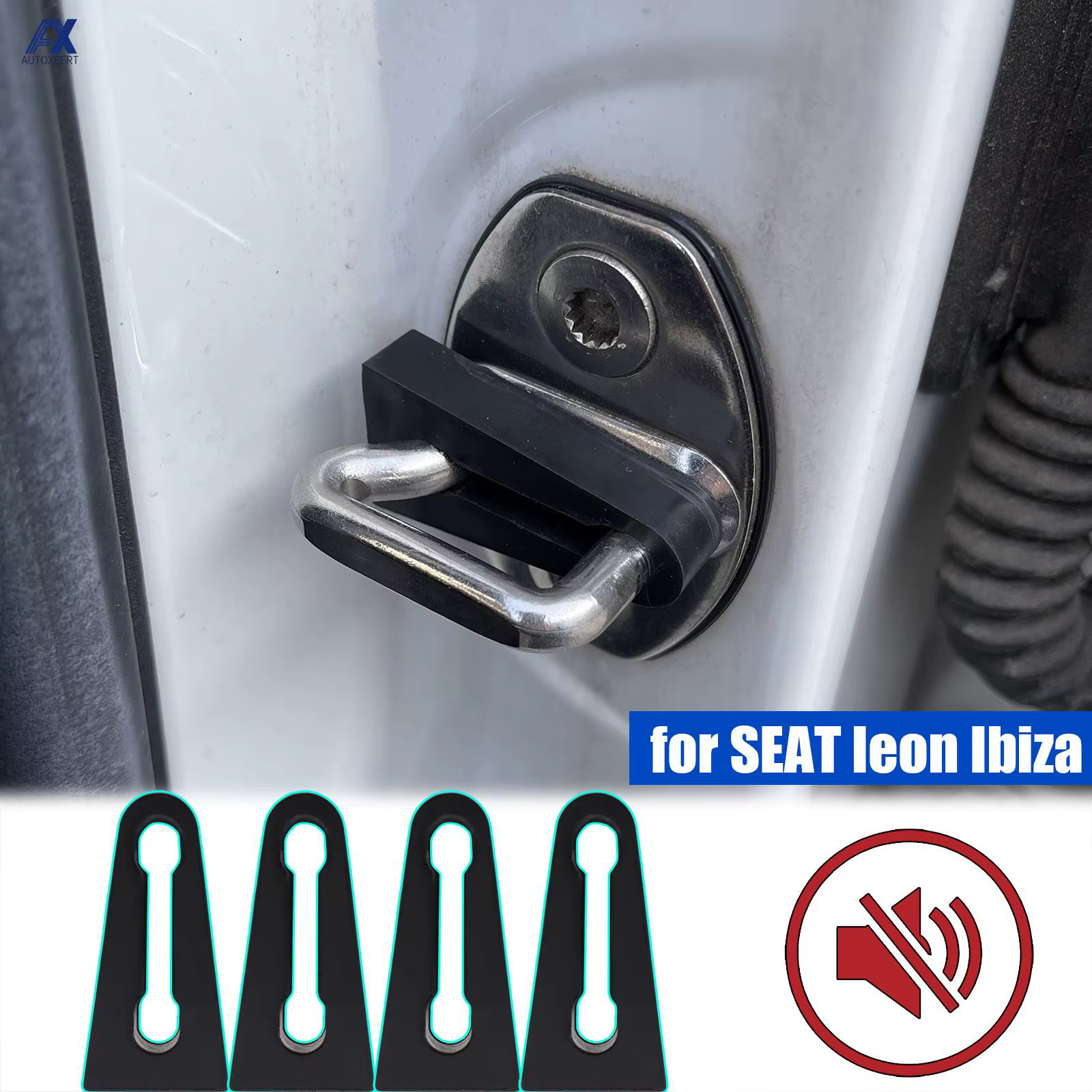 Amortisseur de son de serrure de porte de voiture, tampon pour SEAT leon Altea Ibiza Toledo Alhambra