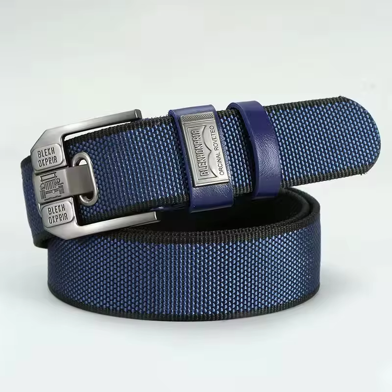 Ceinture en toile rétro de haute qualité pour hommes, avec boucle ardillon, sangle décorative décont