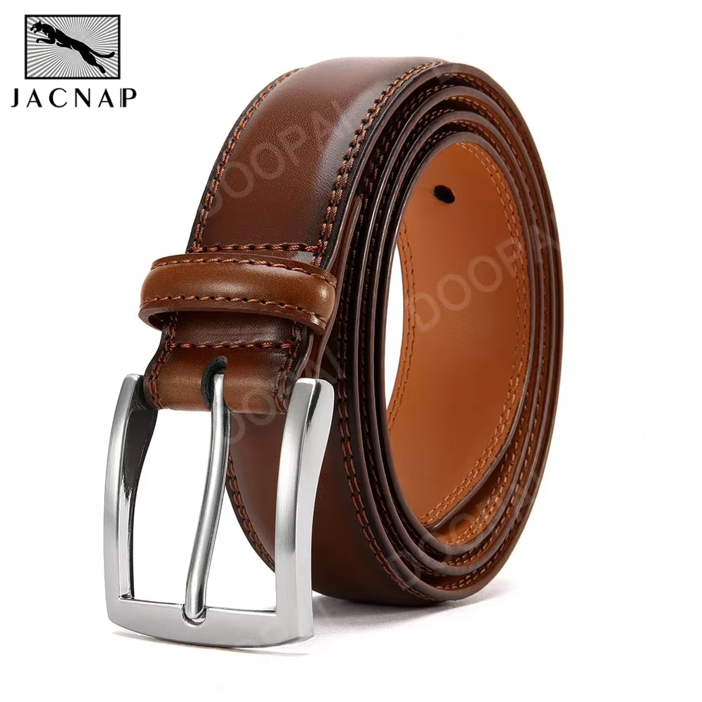 Ceintures en cuir véritable pour hommes, de haute qualité, LONG, grande boucle ardillon, boucle auto