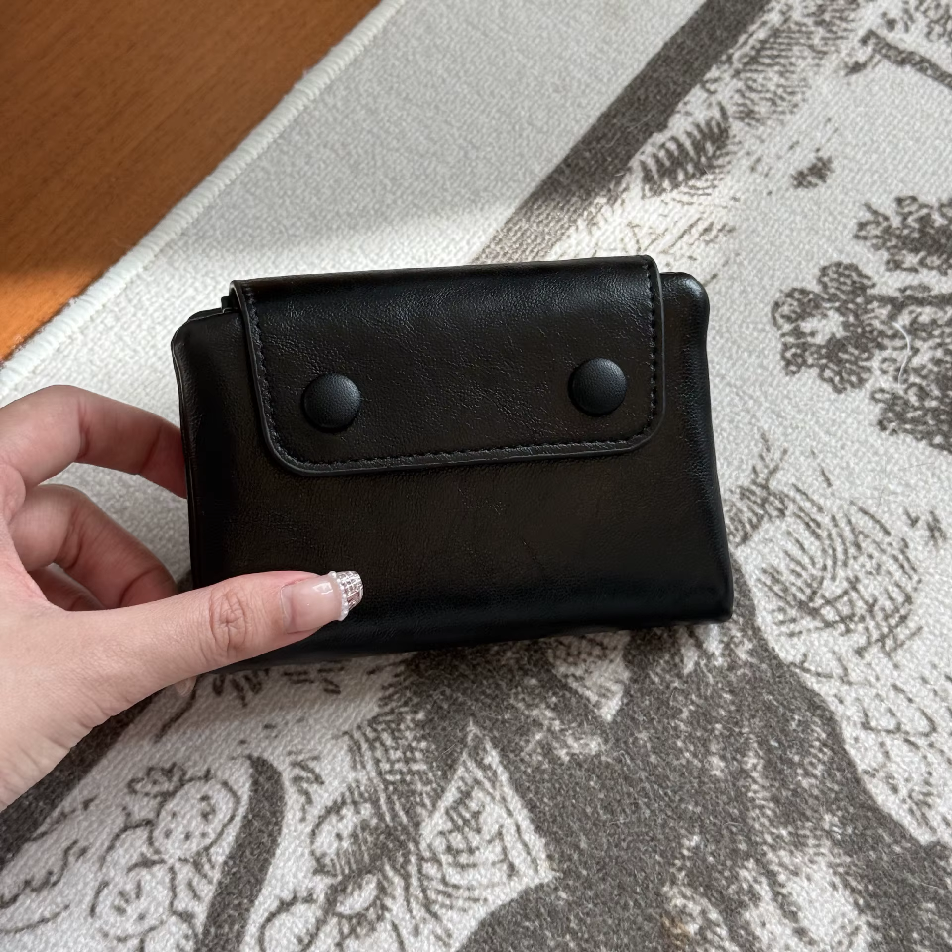 Portefeuille en cuir rétro pour femmes, porte-monnaie polyvalent, fermeture à glissière, Fre Sle Stu