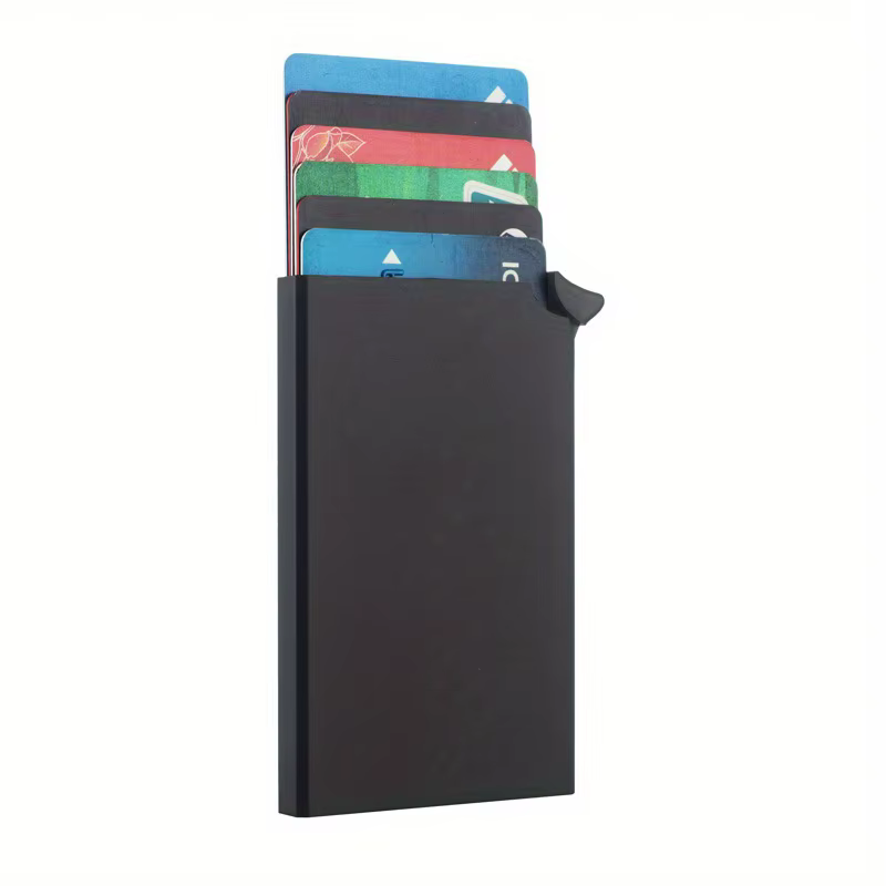 Porte-carte de crédit en aluminium pour hommes, porte-carte d'identité RFID, portefeuille masculin, 