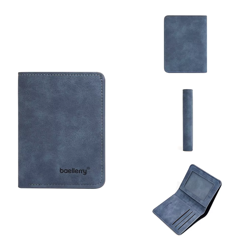 Baellerry portefeuille pour hommes en cuir PU poche avant minimaliste pince à billets essentiels de