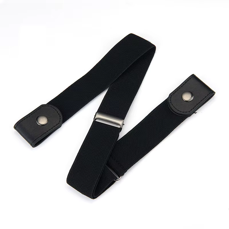 Ceinture simple et élégante pour femme, ceinture élastique pour homme, ceinture tissée invisible et 