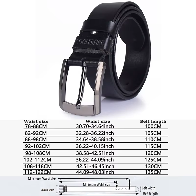 Ceinture en cuir véritable de haute qualité pour hommes, ceintures de luxe de créateur, sangle en cu