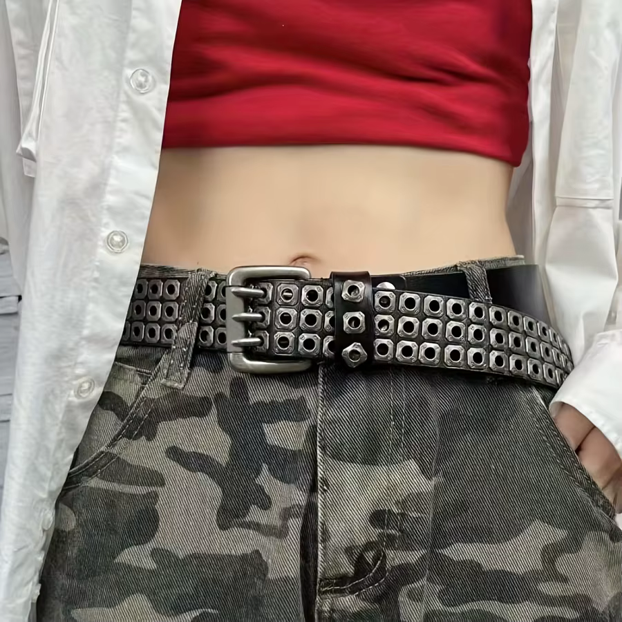 Ceinture à rivets de style punk pour hommes et femmes, choix idéal pour les cadeaux