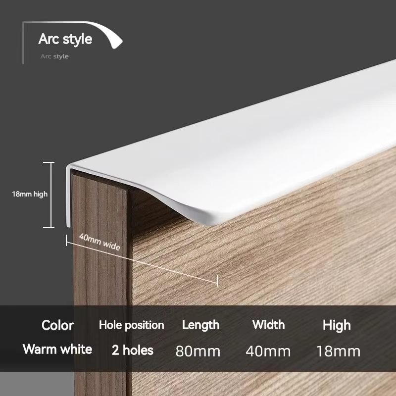 Porte de garde-robe Invisible blanche chaude à Angle droit Simple avec poignée étendue, tiroir sans