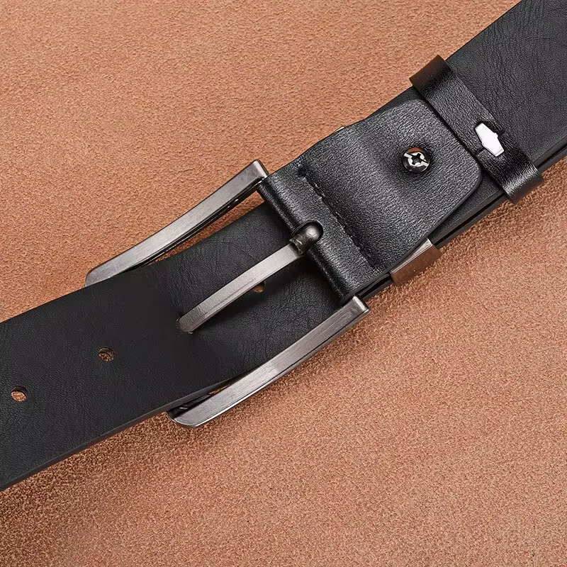 Cuir véritable pour hommes haute qualité boucle jean peau de vache ceintures décontractées affaires