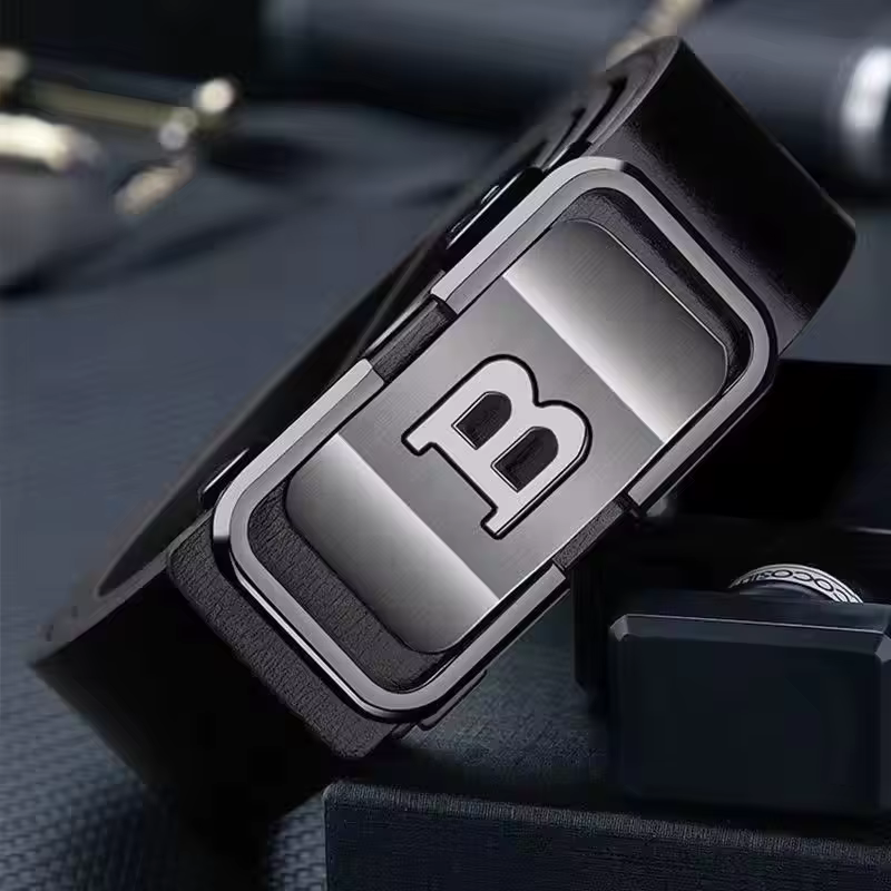 Ceinture pour hommes d'affaires de mode véritable marque de luxe ceinture boucle en métal ceinture e