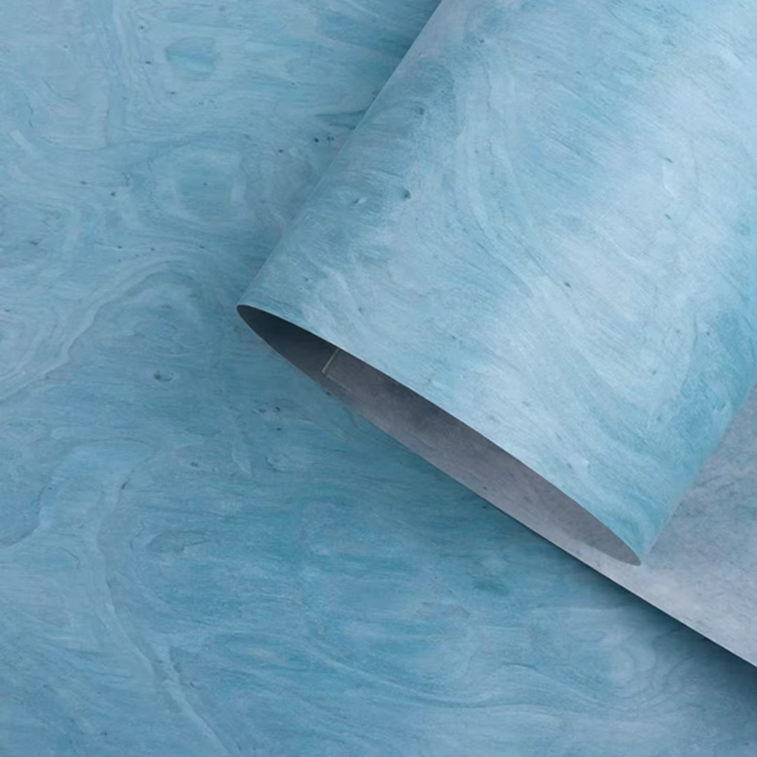 Longueur: 2.5m largeur: 580mm T:0.5mm série bois bleu technologie placage de bois porte Instrument m