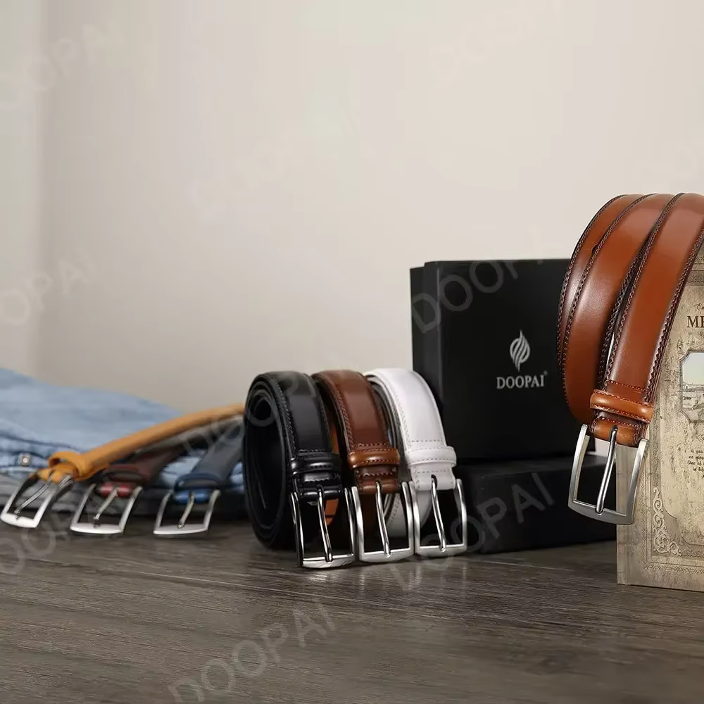 Ceintures en cuir véritable pour hommes, de haute qualité, LONG, grande boucle ardillon, boucle auto