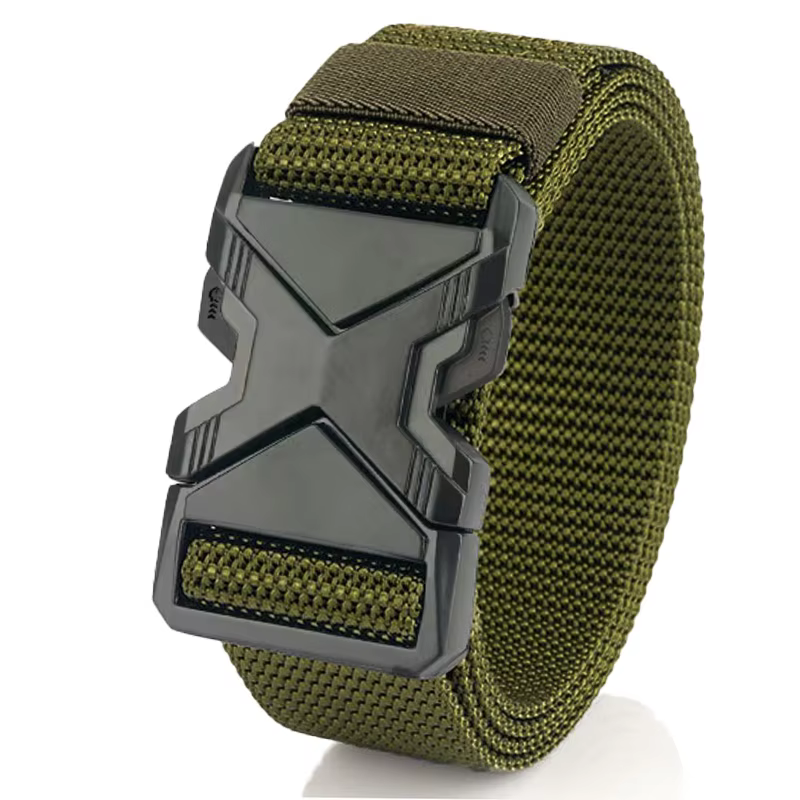 Ceinture à boucle en Nylon tressé pour hommes, légère et respirante, 125cm, pour les déplacements qu