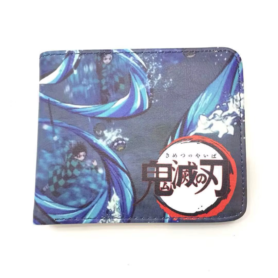 Portefeuille Demon Slayer Kamado Tanjirou pour hommes et femmes, sac à main de dessin animé, portefe