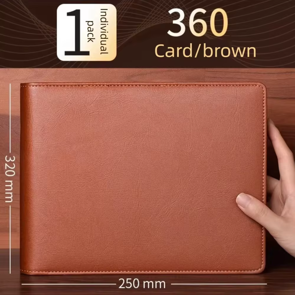 Porte-cartes en cuir PU tendance, classeur de cartes, album de cartes de visite professionnel, album