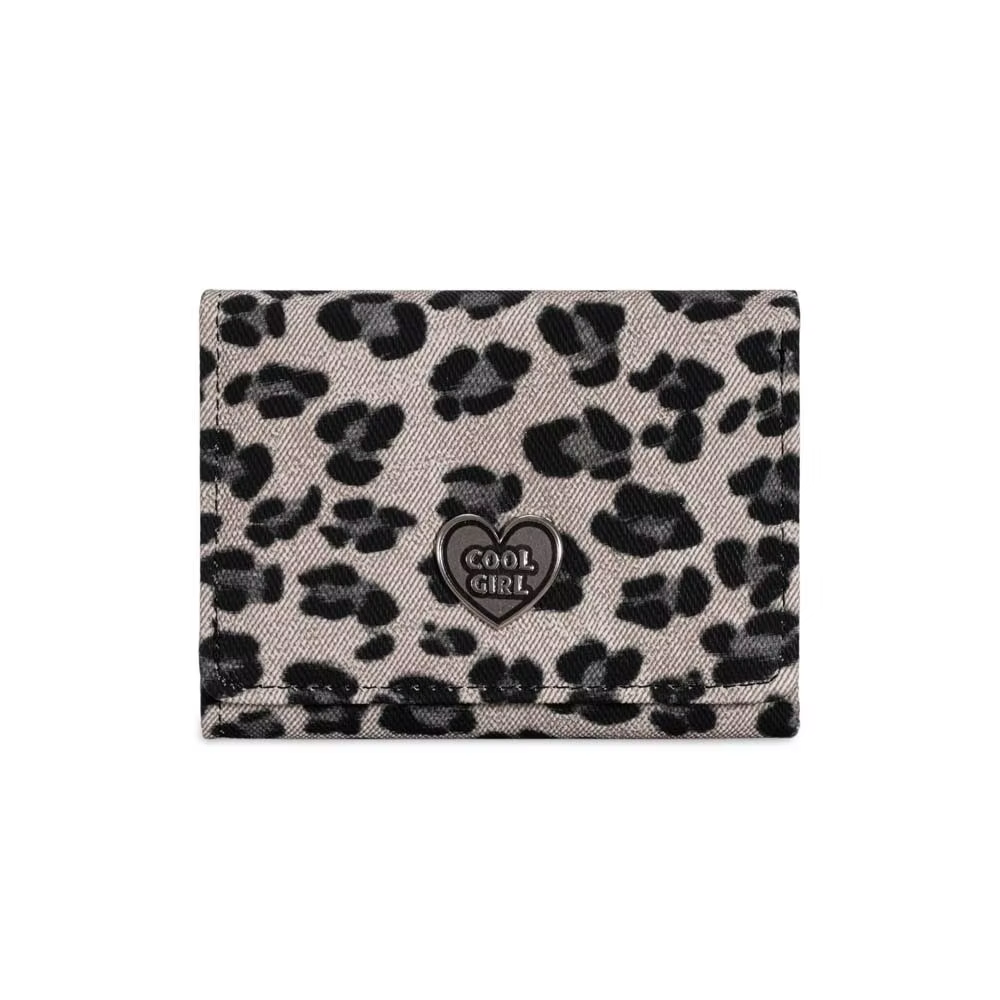 Nouveau Portefeuille Portable Imprimé Léopard pour Femme, Porte-Monnaie Texturé, Mini Porte-Monnaie 