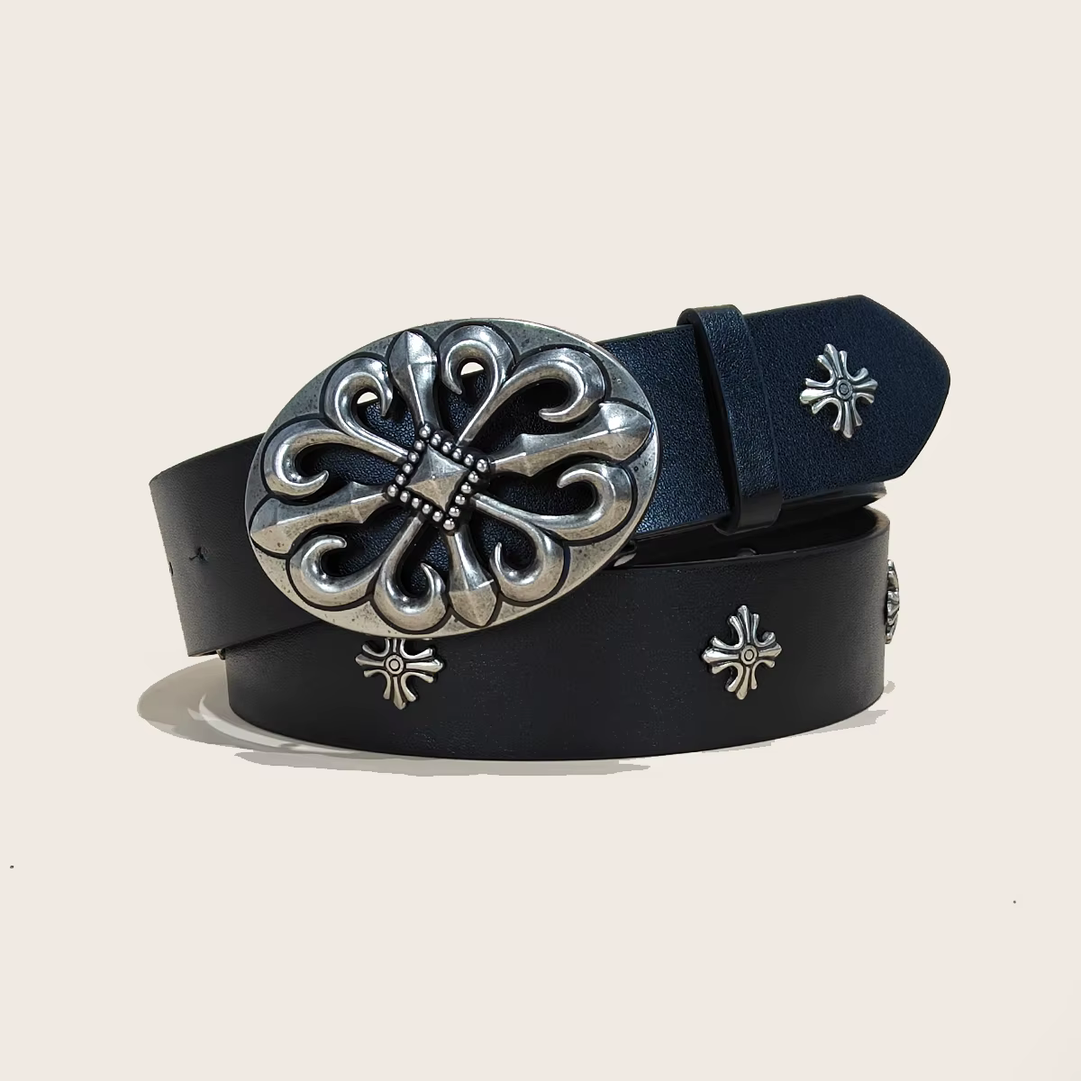 Ceinture cloutée pour hommes et femmes, style Y2K, métal, punk rock, rivets, grandes tailles, ceintu