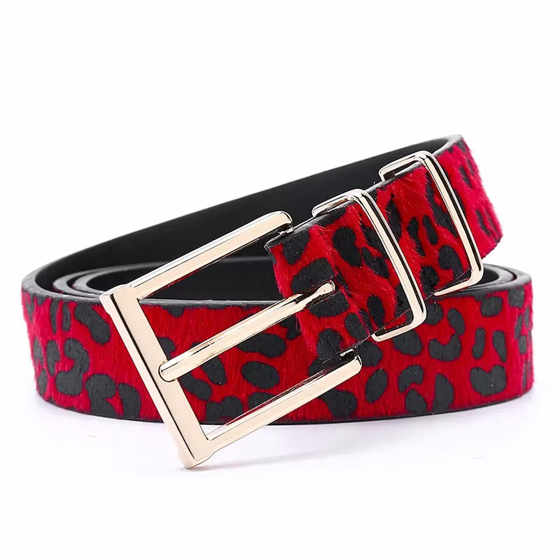 Ceinture en cuir léopard pour femmes, mode décontractée, polyvalente, manteau, accessoires en jean, 
