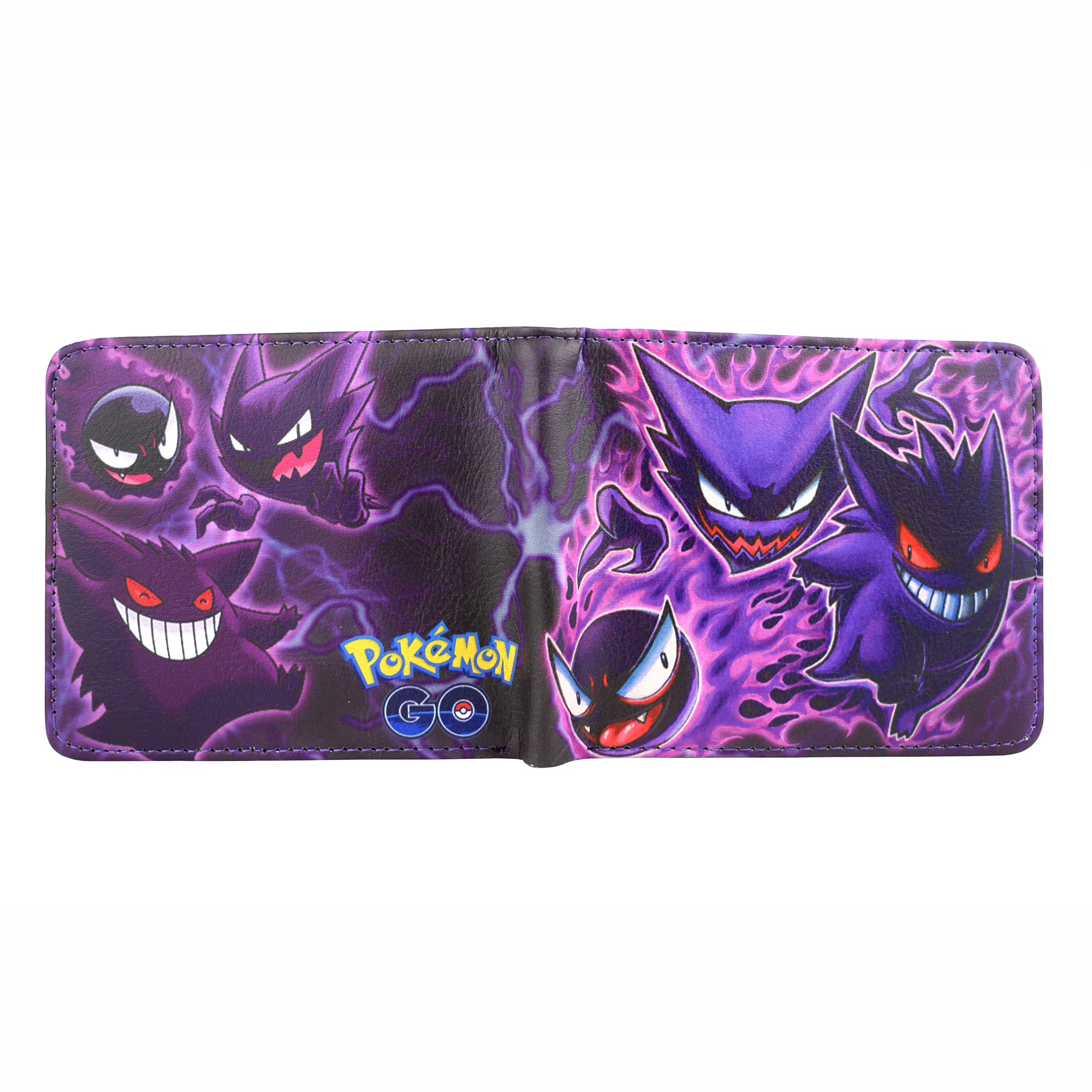 Portefeuille bifold GENGAR de dessin animé avec poche à monnaie