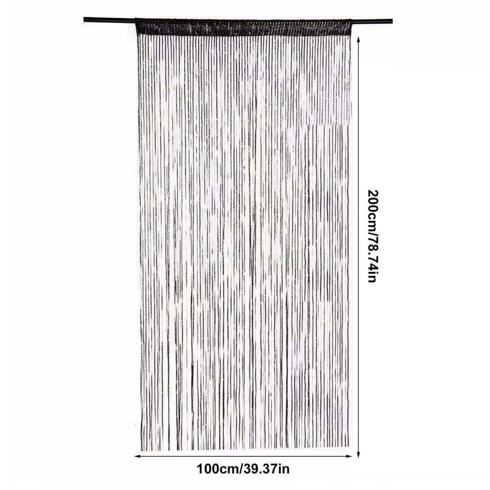 Rideau perlé pour porte et fenêtre, 100x200cm, chaîne, été, mouche, insecte, écran, pompon, panneau,